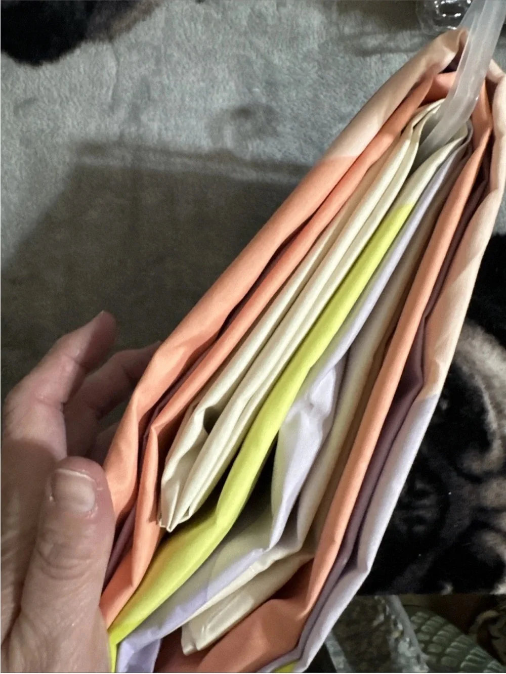 Mainstays Pastel Colorblock Shower Curtain